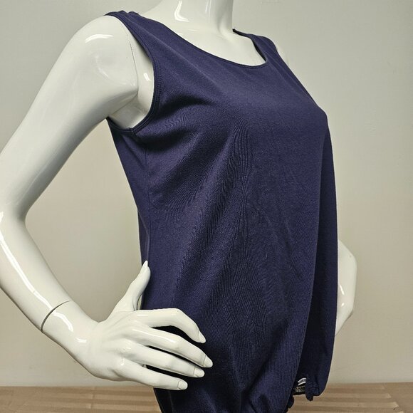 Coral Bay women's blue tank top with gathered waist Size Medium - Picture 3 of 6